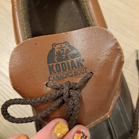 Kodiak Canada's Boot Brown Tan Rubber Waterproof Duck Boat Shoes Size 7 - Picture 7 of 7
